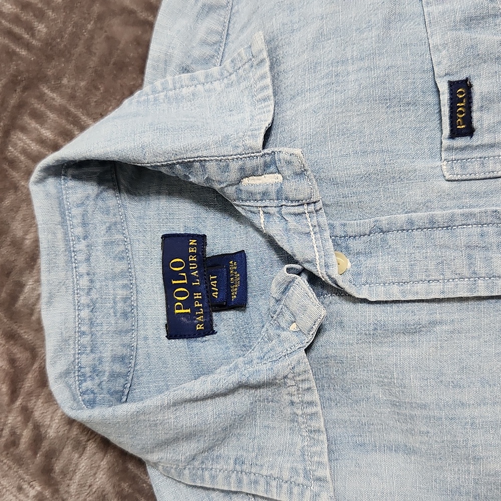 Ralph Lauren Denim Blue Polo Shirt - Picture 2 of 5